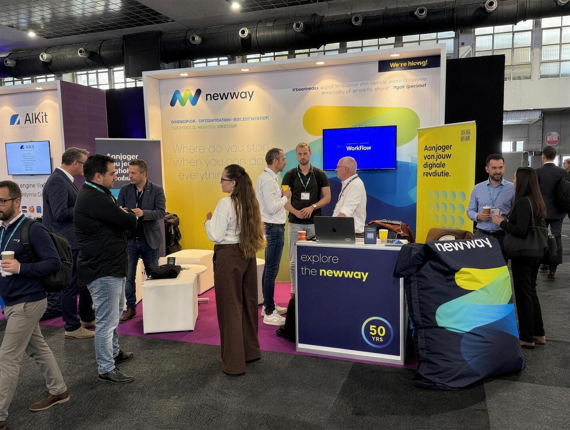Volle stand, goede gesprekken.